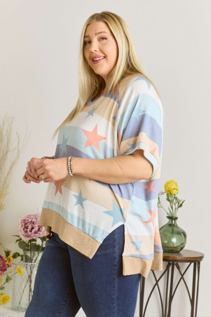 Adora LA, Top,Star & Stripe Tunic