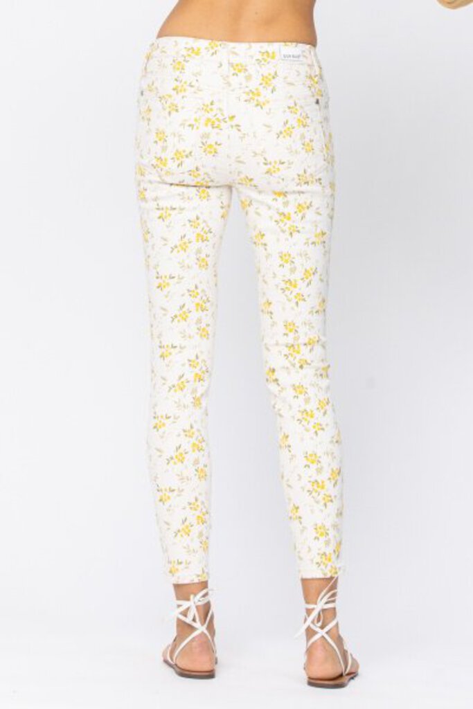 Judy Blue, Jeans,MR Skinny Floral 8809