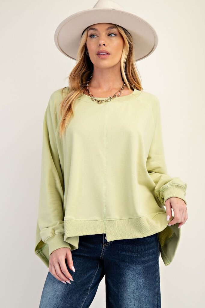 easel, Top,French Terry Knit Pullover