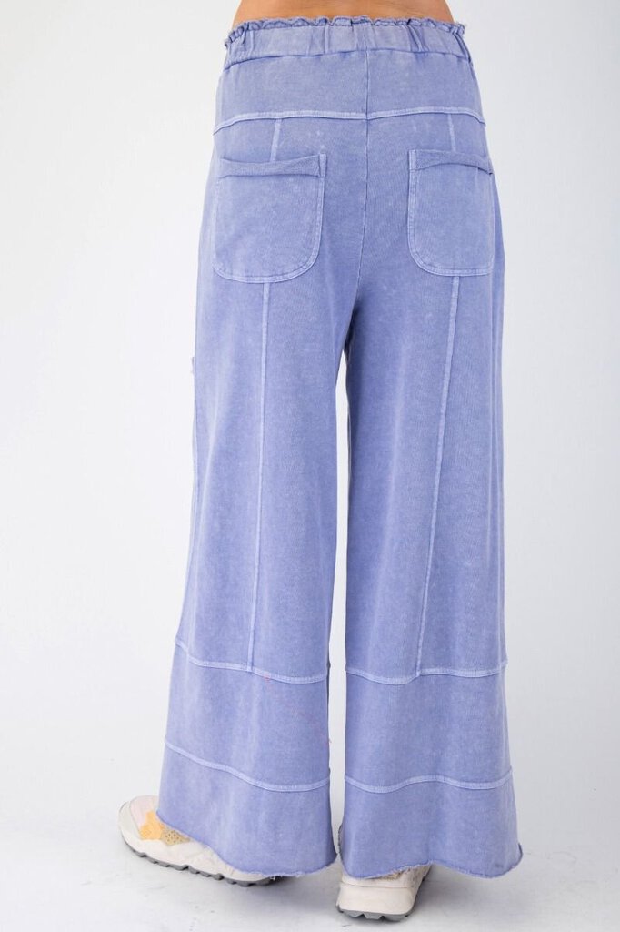 easel, Pants,Mineral Washed Terry Knit,Seafoam Blue,S