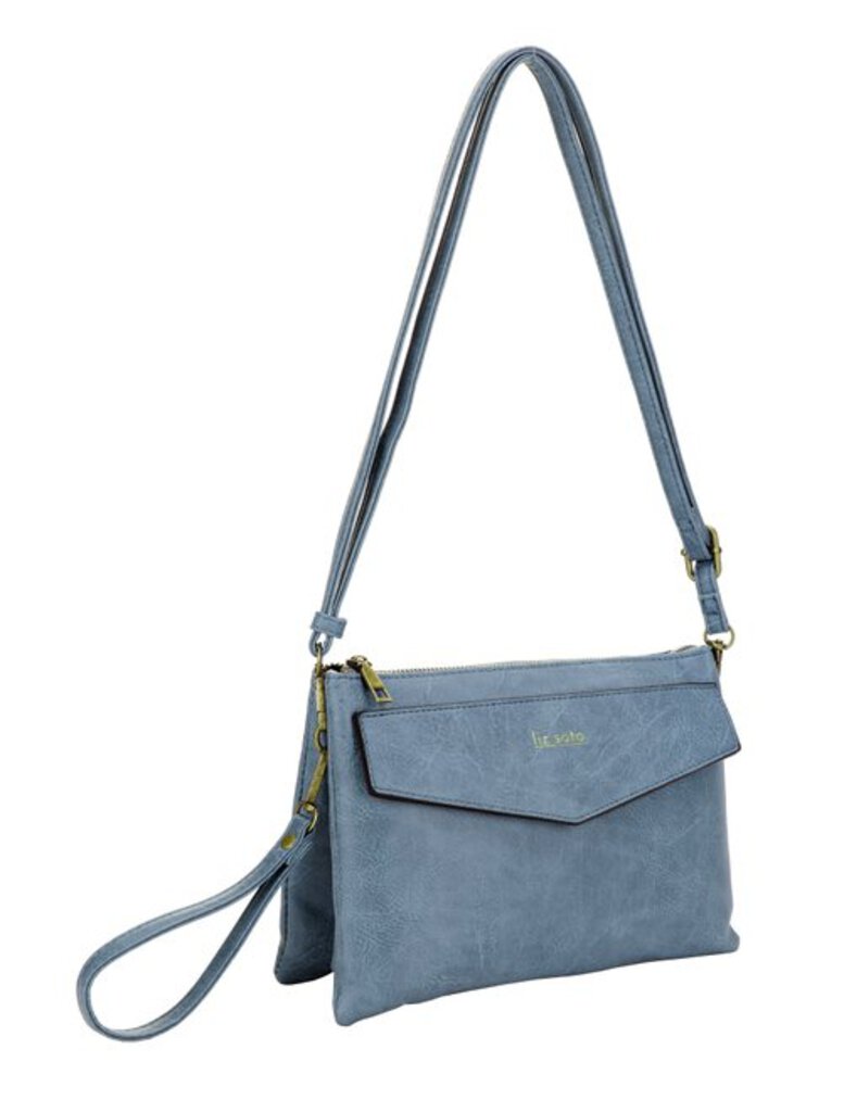 Liz Soto, Bags,Lexi Crossbody w/Wristlet,Blue Denim