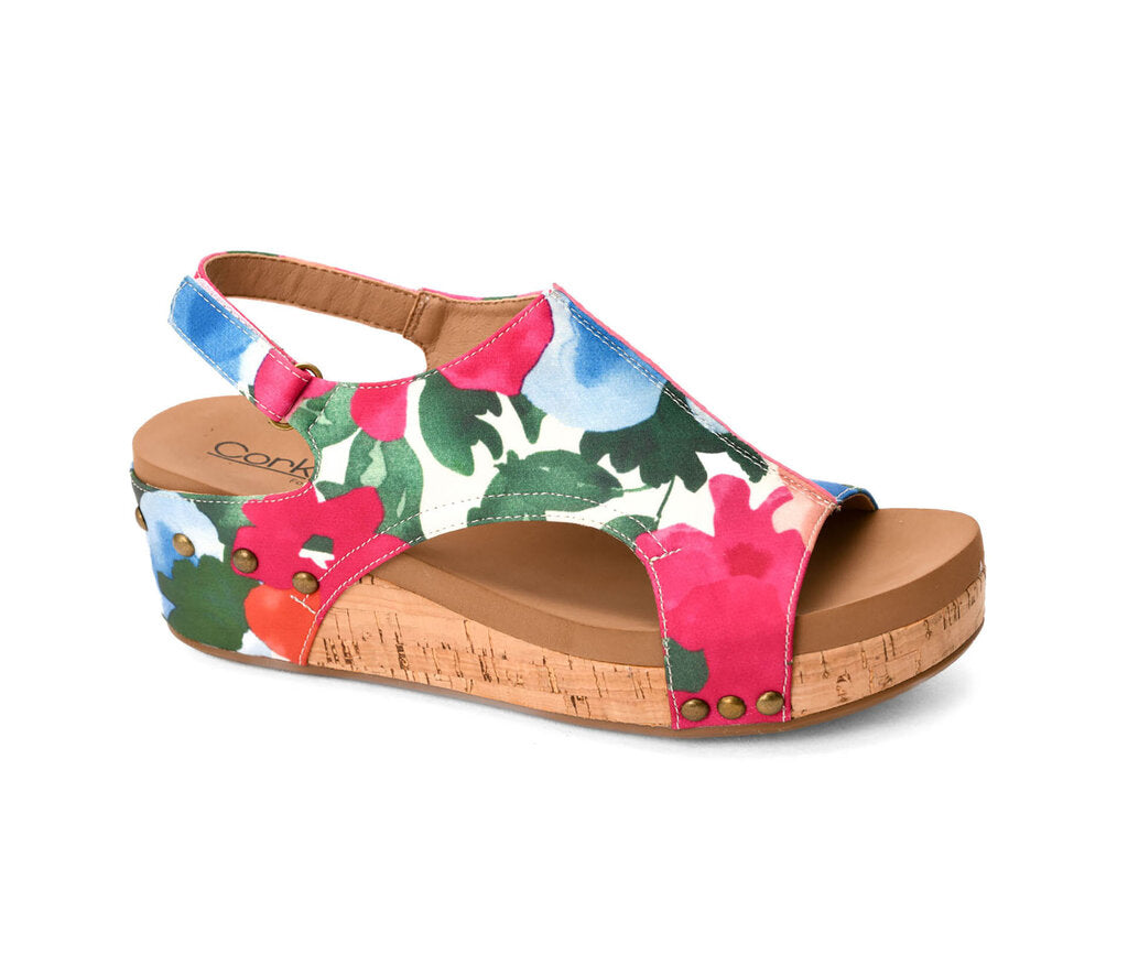 Corkys, Shoes,Volta II Floral Wedge