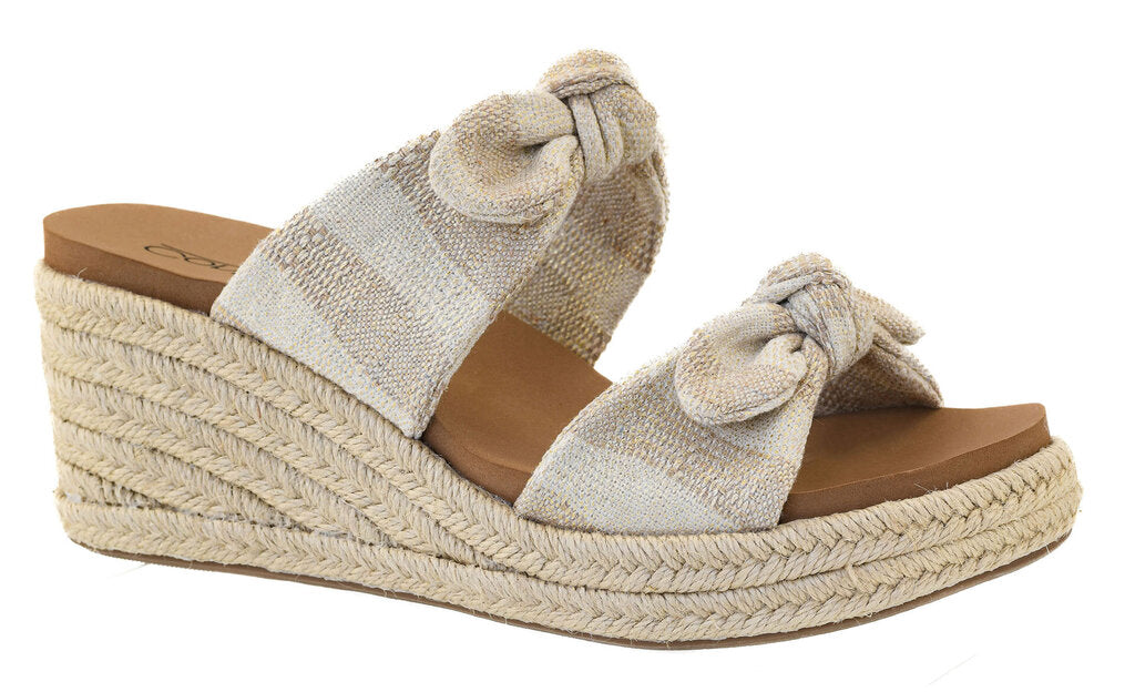 Corky's Footwear, Shoes,Tie The Knot Striped Wedge