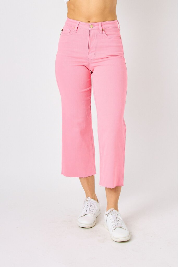 Judy Blue, Jeans,HW Garment Dyed TC Crop Wide Leg