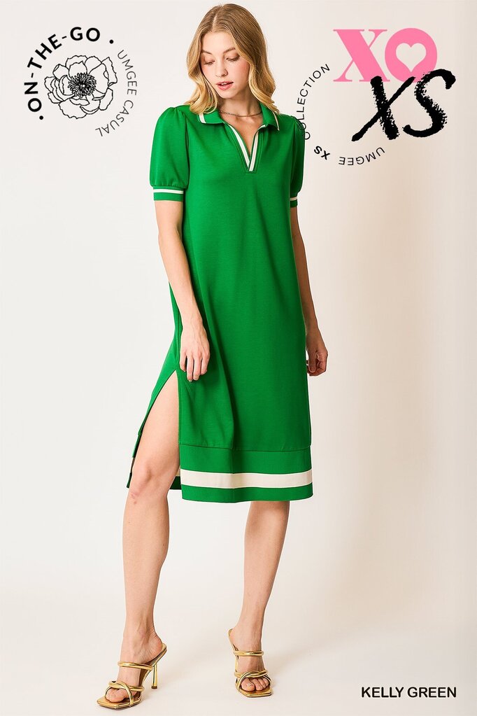 UMGEE, Dress,Polo Colorblock Midi