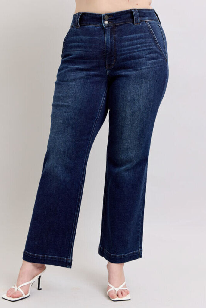 Judy Blue, Jeans,HW Wide Leg Dbl Button