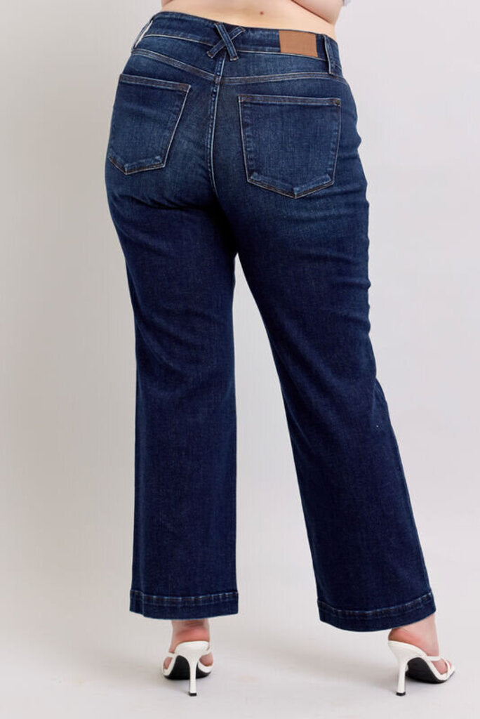 Judy Blue, Jeans,HW Wide Leg Dbl Button