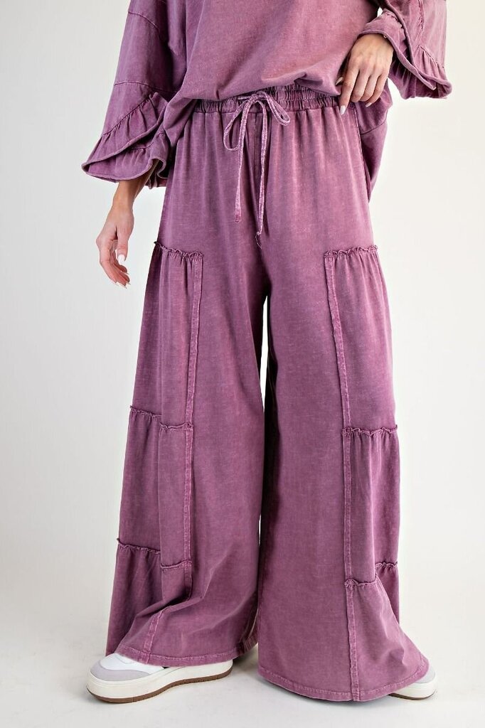 easel, Pants,Cotton Mineral Washed Tiered