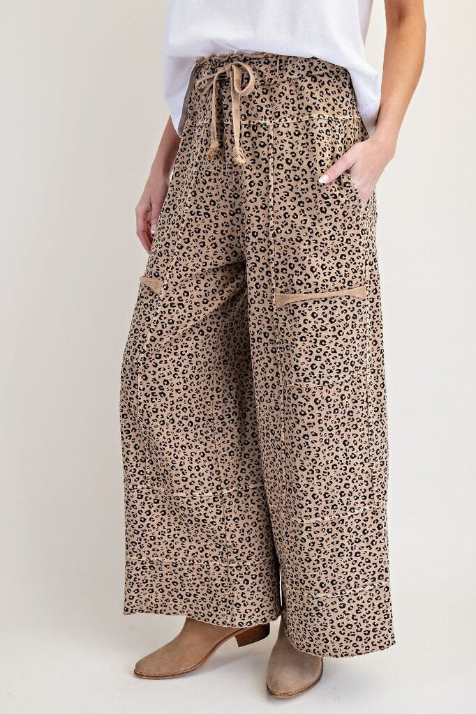 easel, Pants,Animal Print Pants