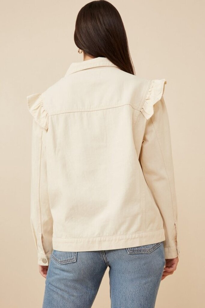 Hayden, Jacket,Ruffle Trim Twill