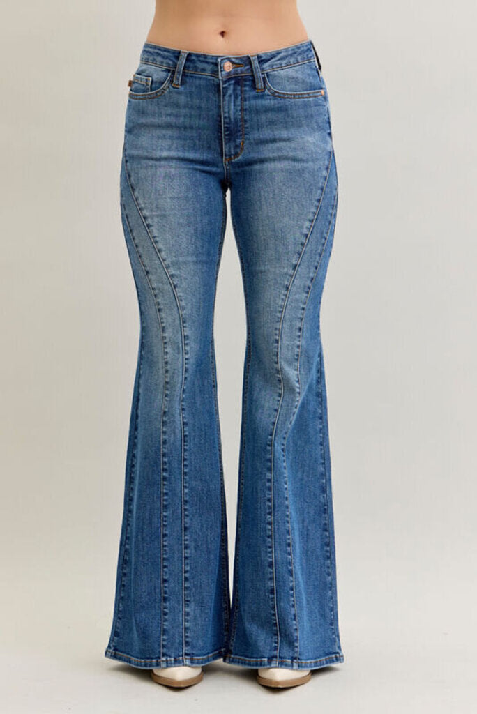 Judy Blue, Jeans,MR Flare Angular Seam