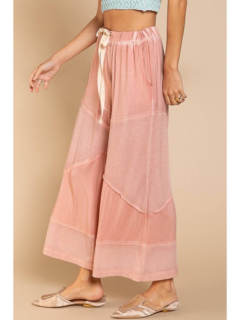 POL, Pants,Contrast Ribbed Knit