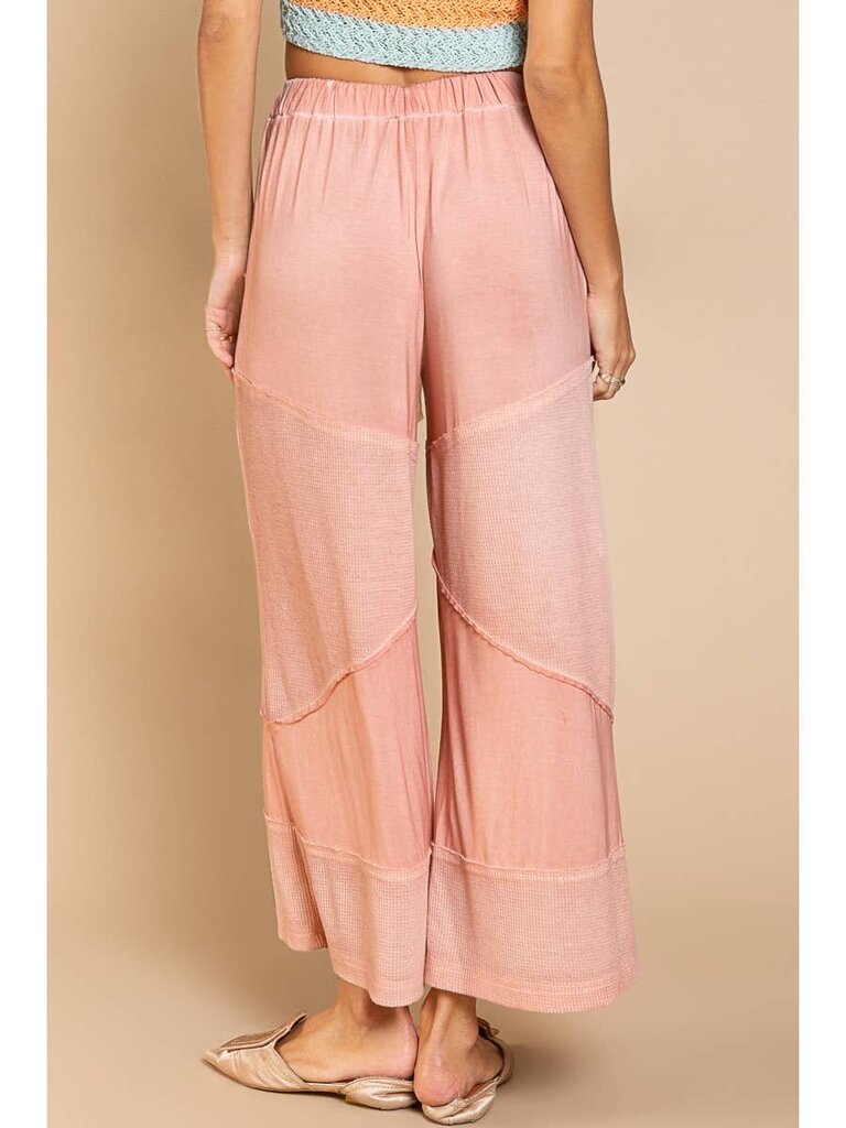 POL, Pants,Contrast Ribbed Knit