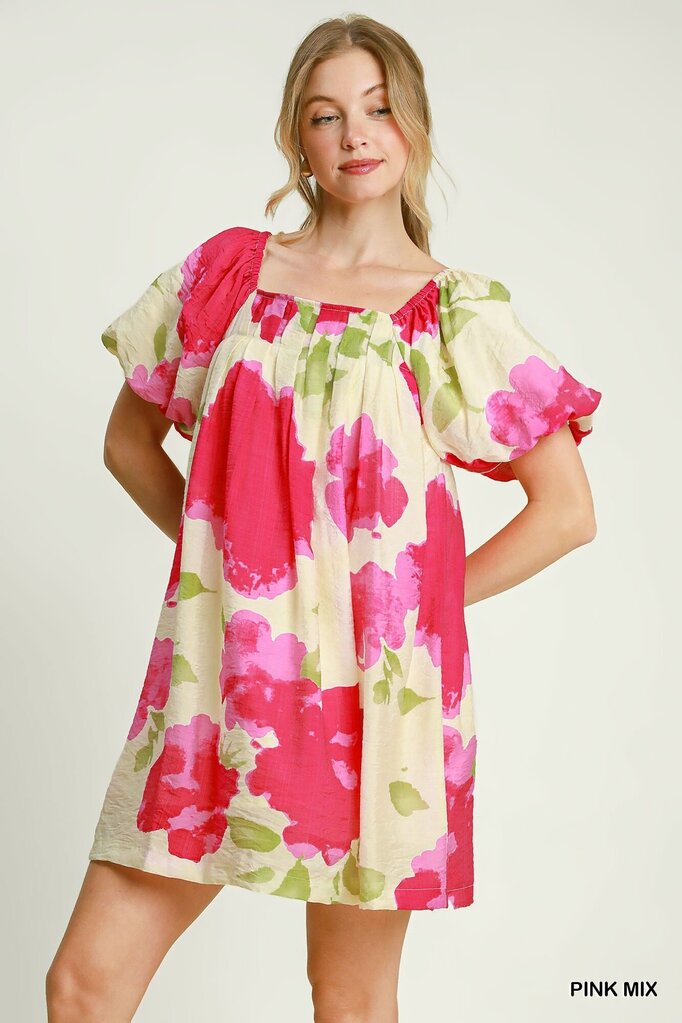 UMGEE, Dress,Floral Puff SL Mini