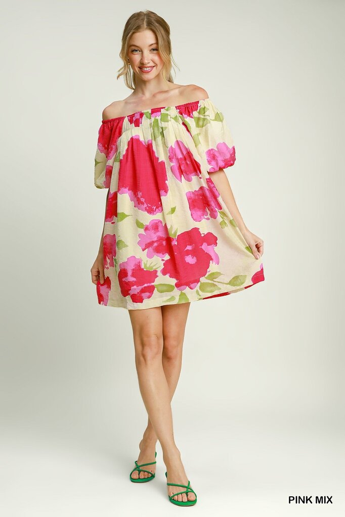UMGEE, Dress,Floral Puff SL Mini