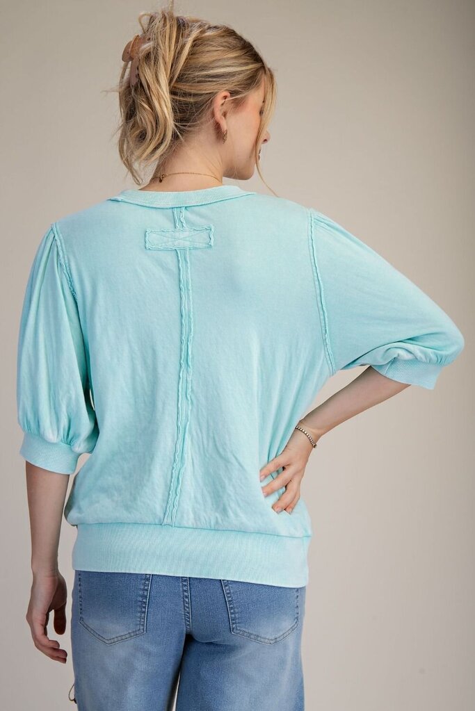 easel, Top,Relaxed Wash Knit