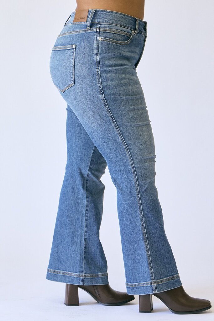 Judy Blue, Jeans,HW Pet. Flare TC Dble Button