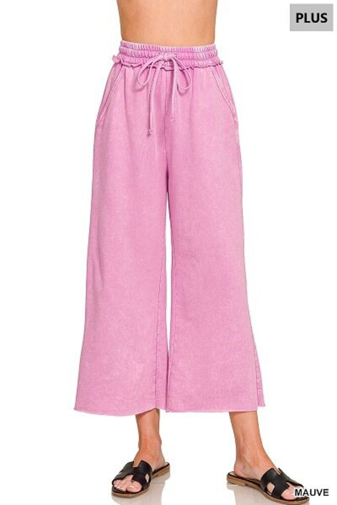 Zenana, Pants,Drawstring French Terry