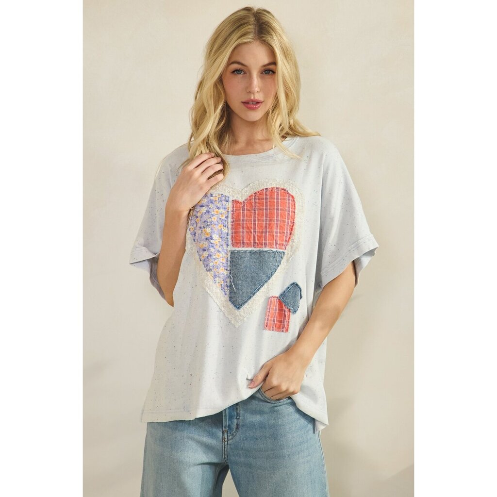 Sage + Fig, Top,Quilted Heart Patch