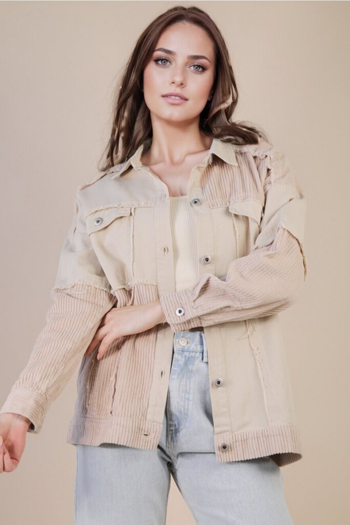 Very J, Jacket,Mineral Washed Color Block
