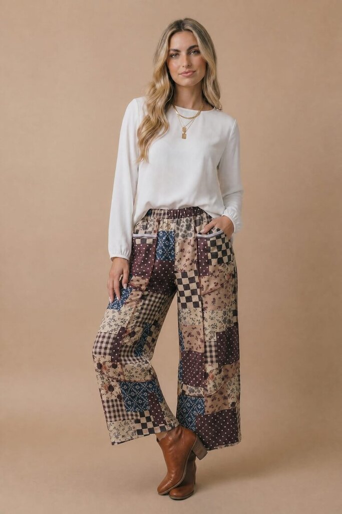 Haptics, Pants,Patchwork French Terry