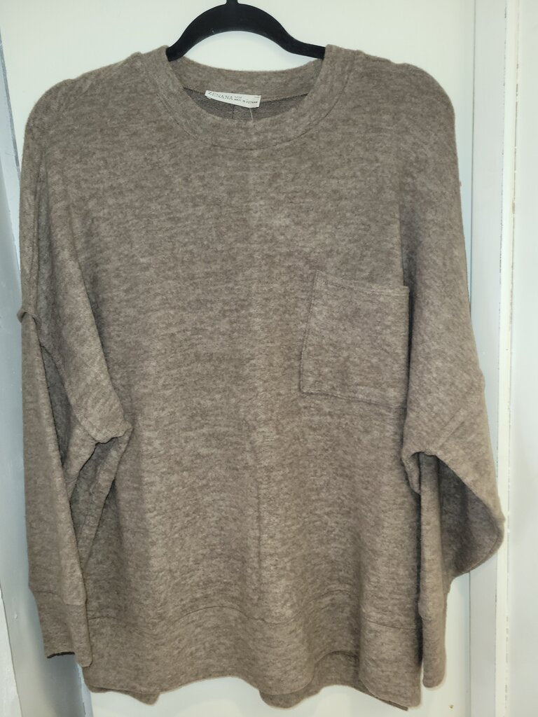 Zenana, Top,Brushed Oversized Sweater