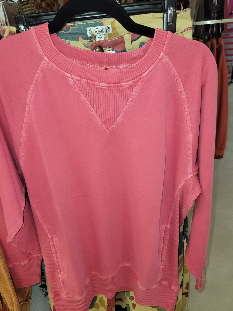 Zenana, Top,Pigment Dyed French Terry