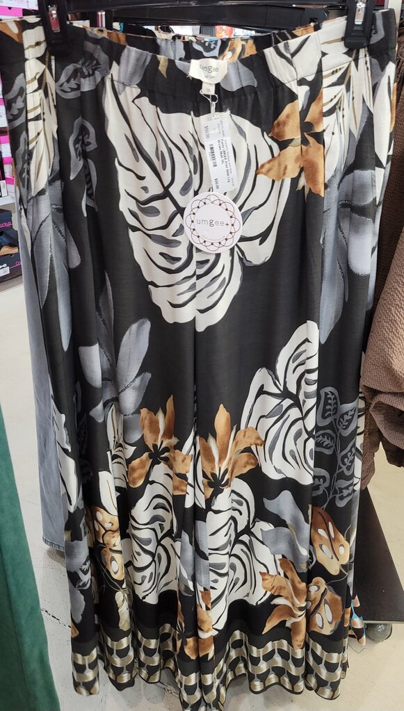 UMGEE, Pants,Print Wide Leg,Brown Multi,2XL