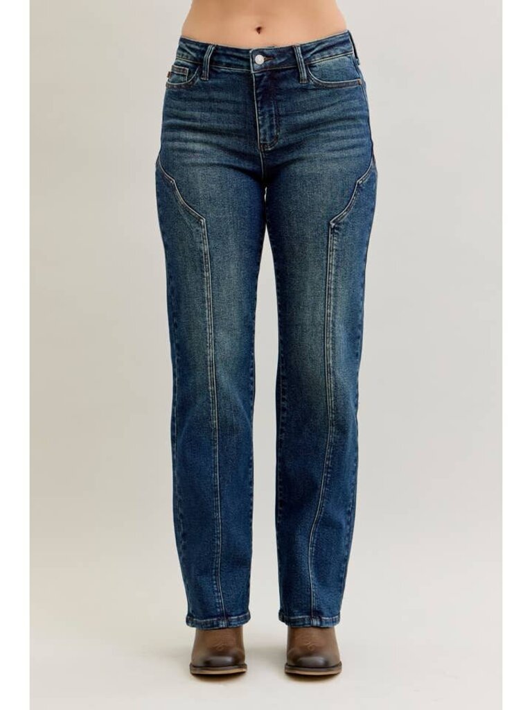 Judy Blue, Jeans,MR Straight Western Detail
