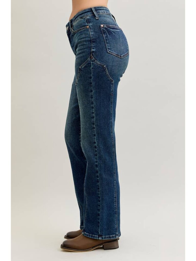 Judy Blue, Jeans,MR Straight Western Detail