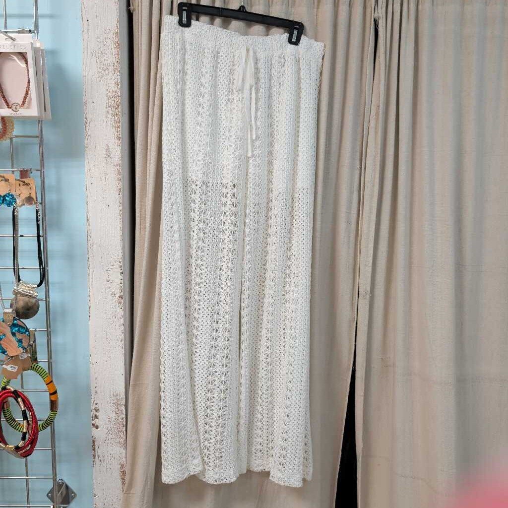 UMGEE, Pants,Lace Palazzo ,White,S