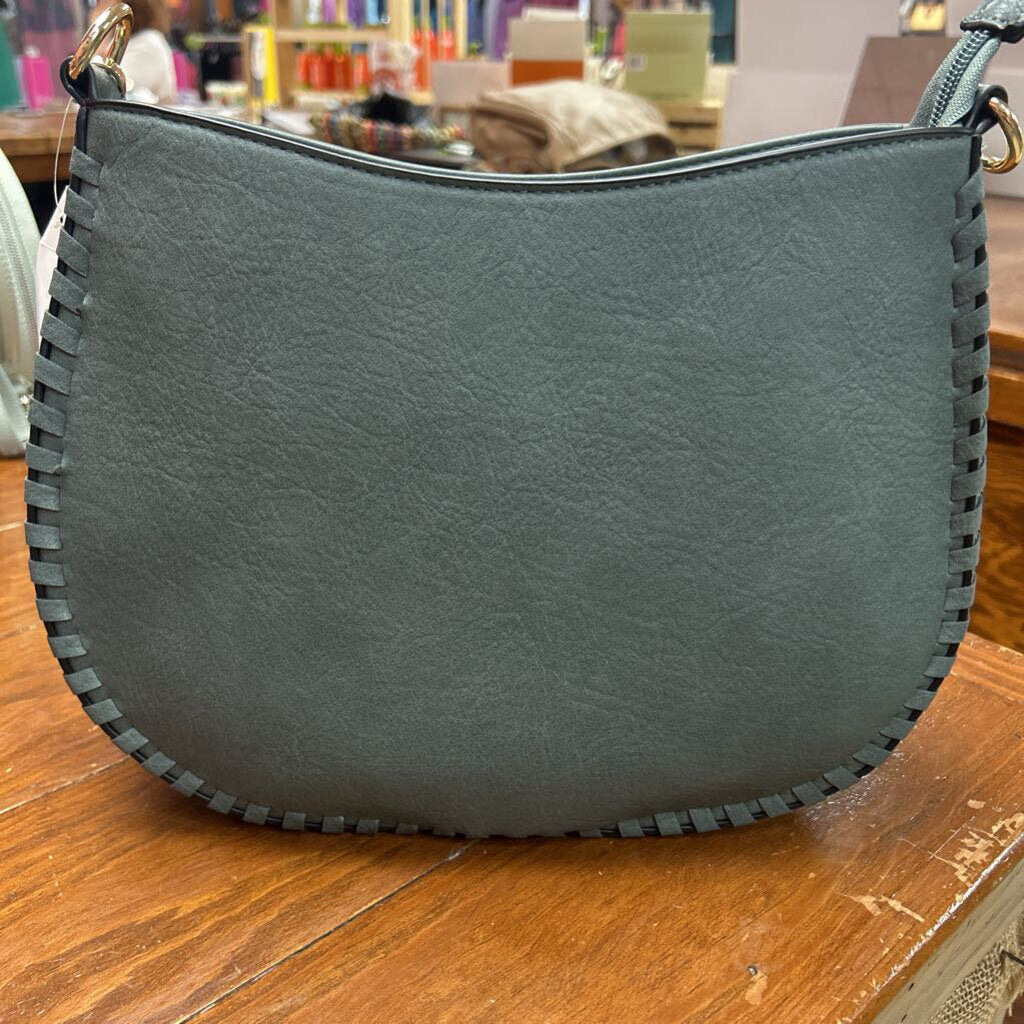 JEN & CO, Bags,Raquel Whipstitch Saddle Bag,Olive