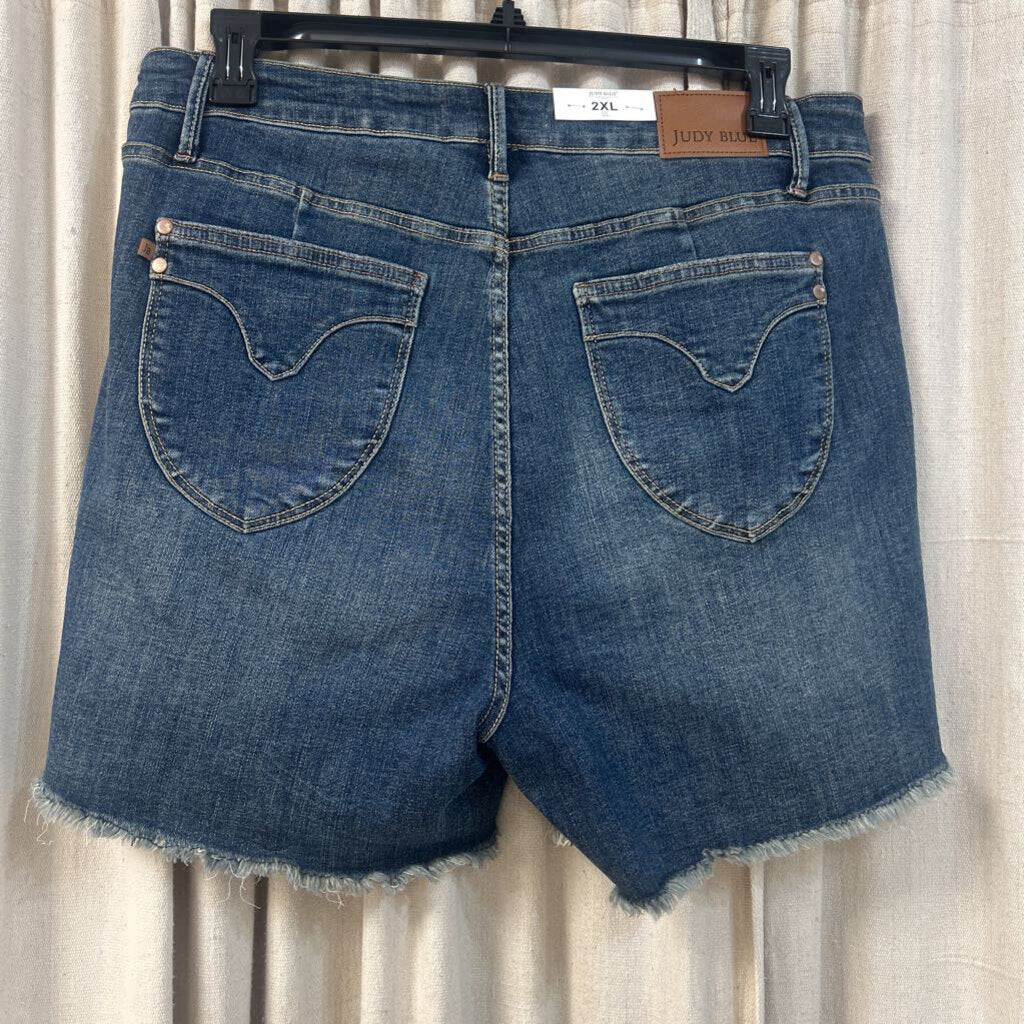 Judy Blue, Shorts,HW Tummy Control Shield Pocket 150328,Dark Blue,2XL