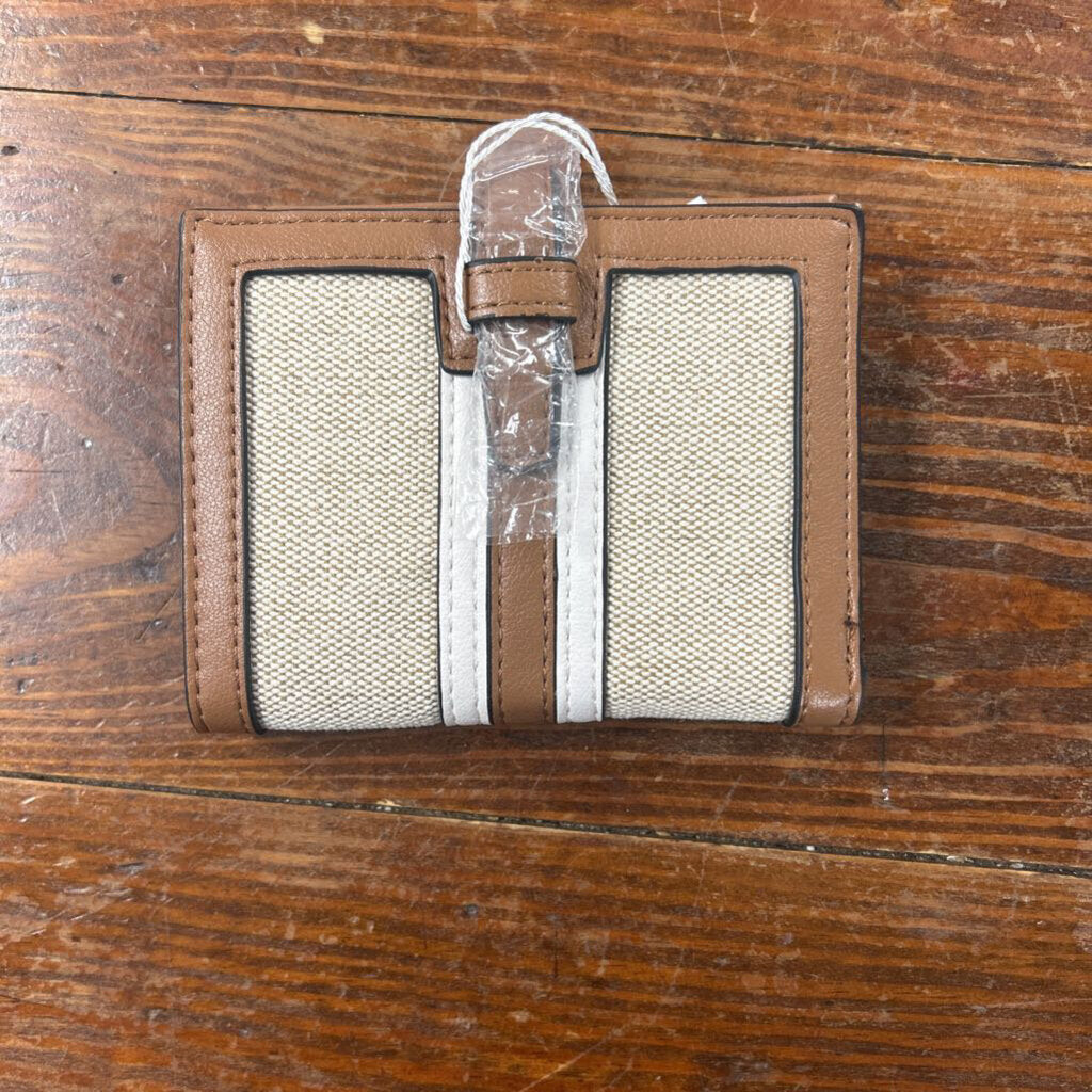 JEN & CO, Bags,Cavas Striped ,Brown White