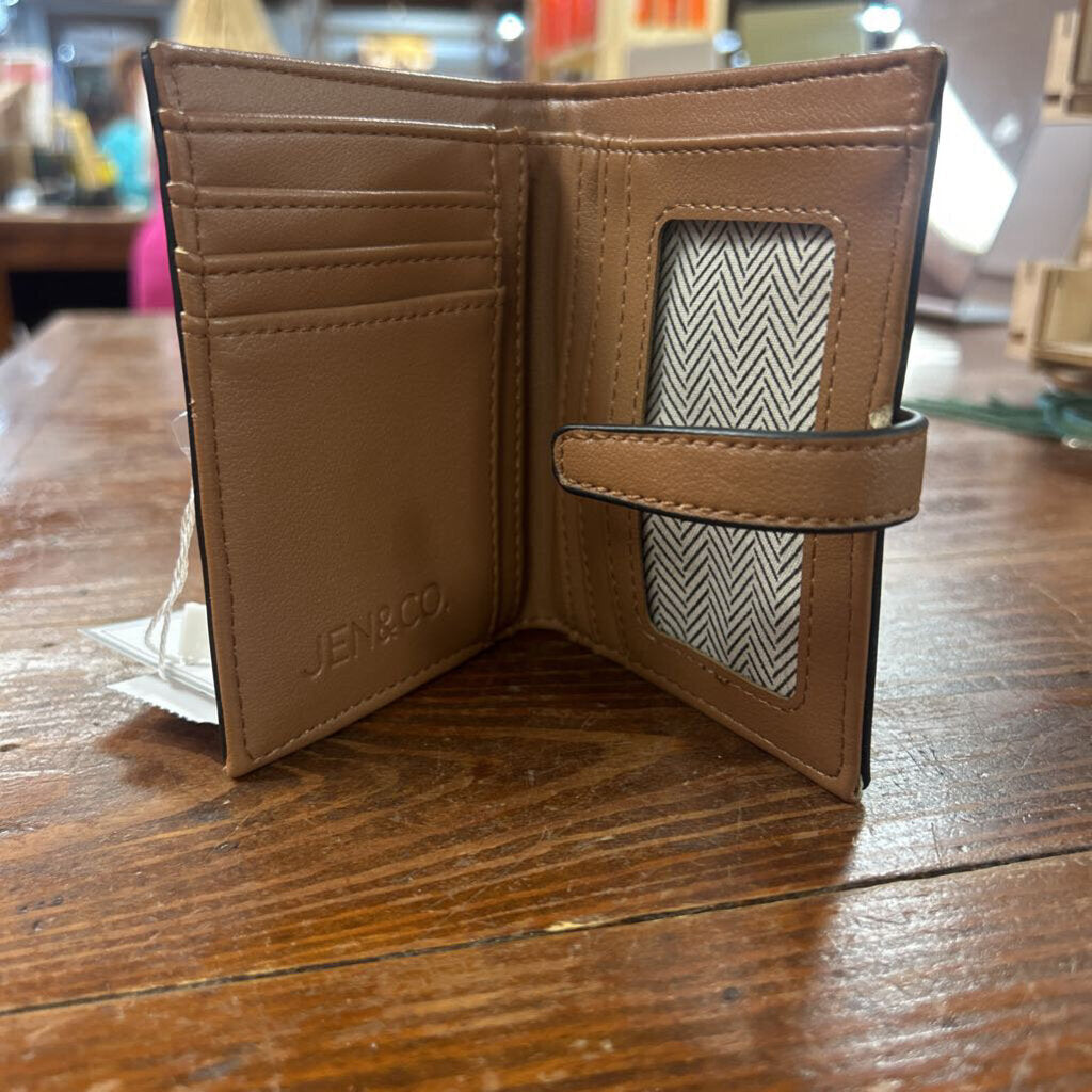 JEN & CO, Bags,Cavas Striped ,Brown White