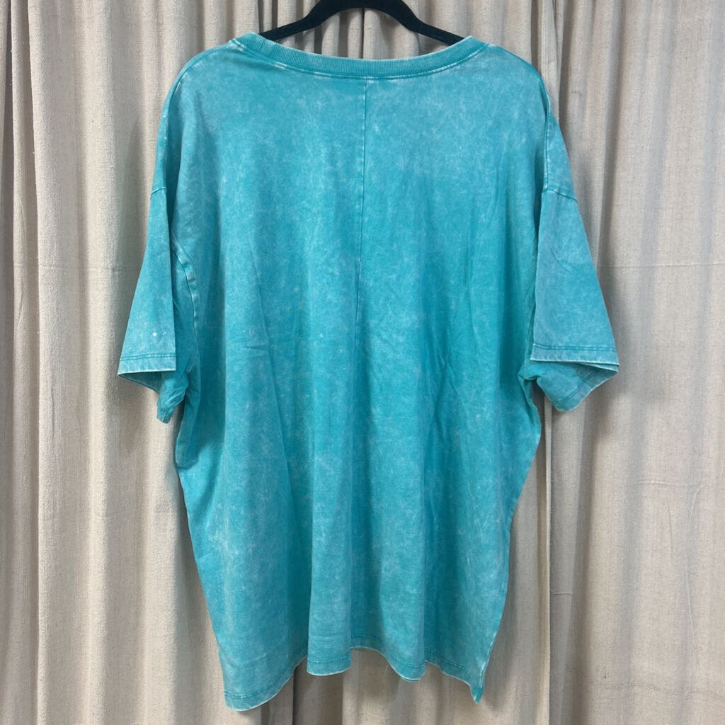 Zenana, Top,Washed Short Sleeve