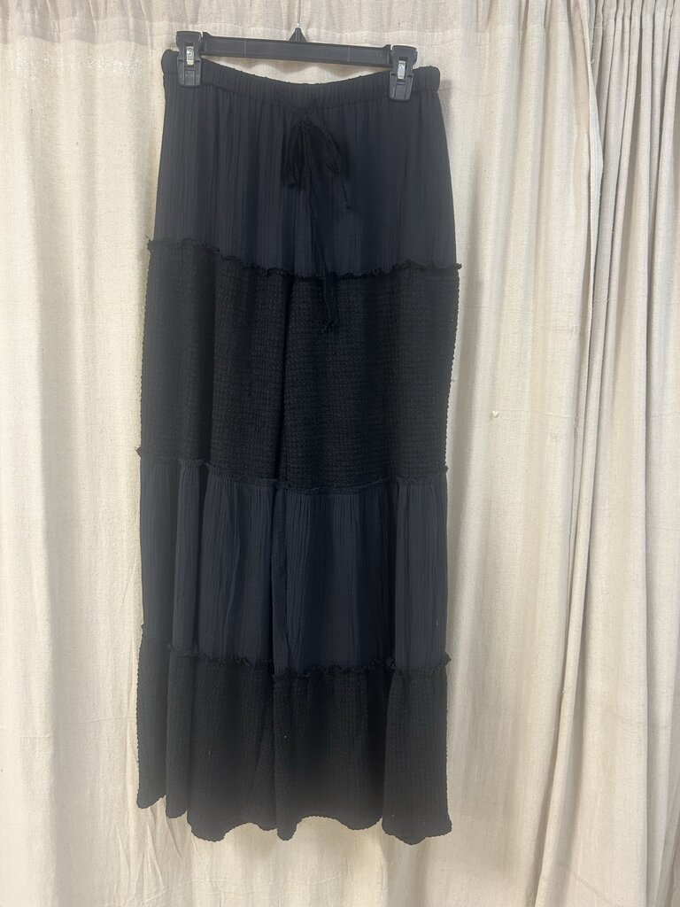 Pants,Raw Edge Gauze Wide Leg