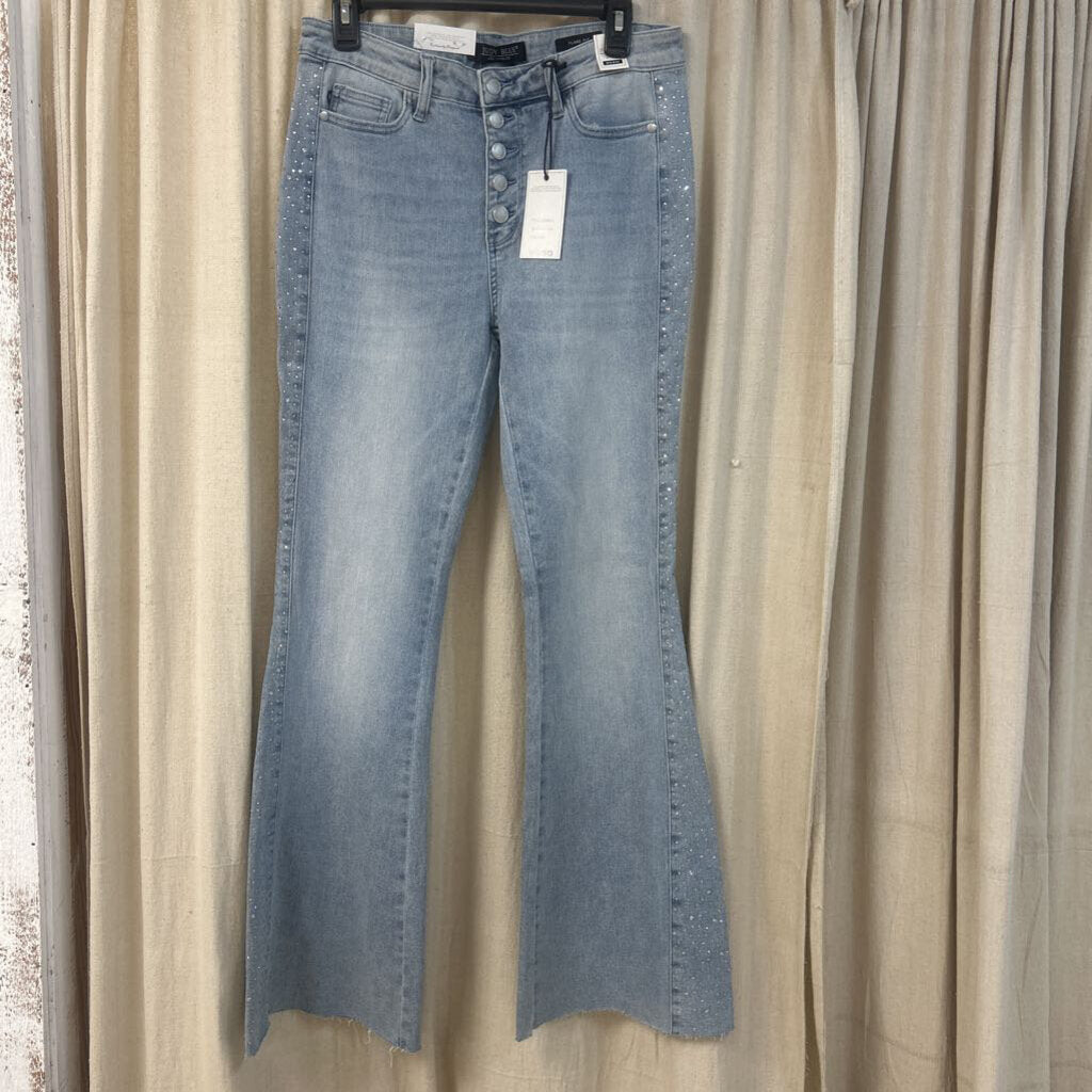 Judy Blue, Jeans,MR Rhinestone Side Panel Flare 88895