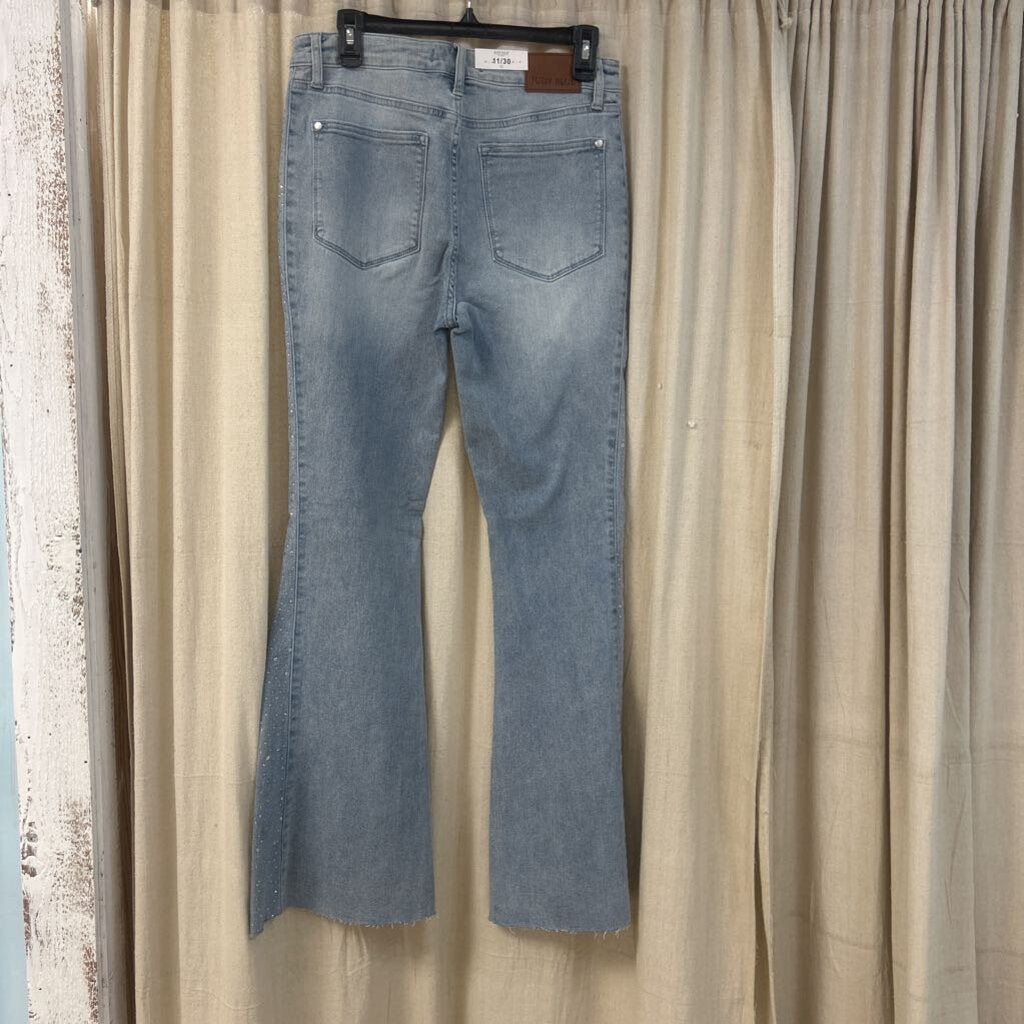 Judy Blue, Jeans,MR Rhinestone Side Panel Flare 88895