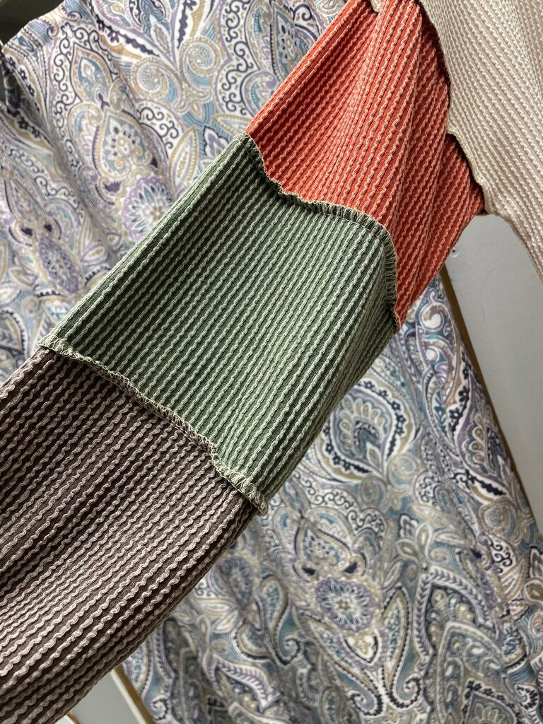 Heimish, Top,Ribbed Colorblok