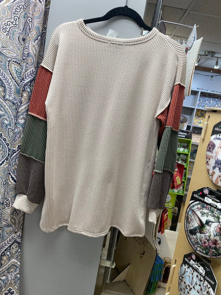 Heimish, Top,Ribbed Colorblok