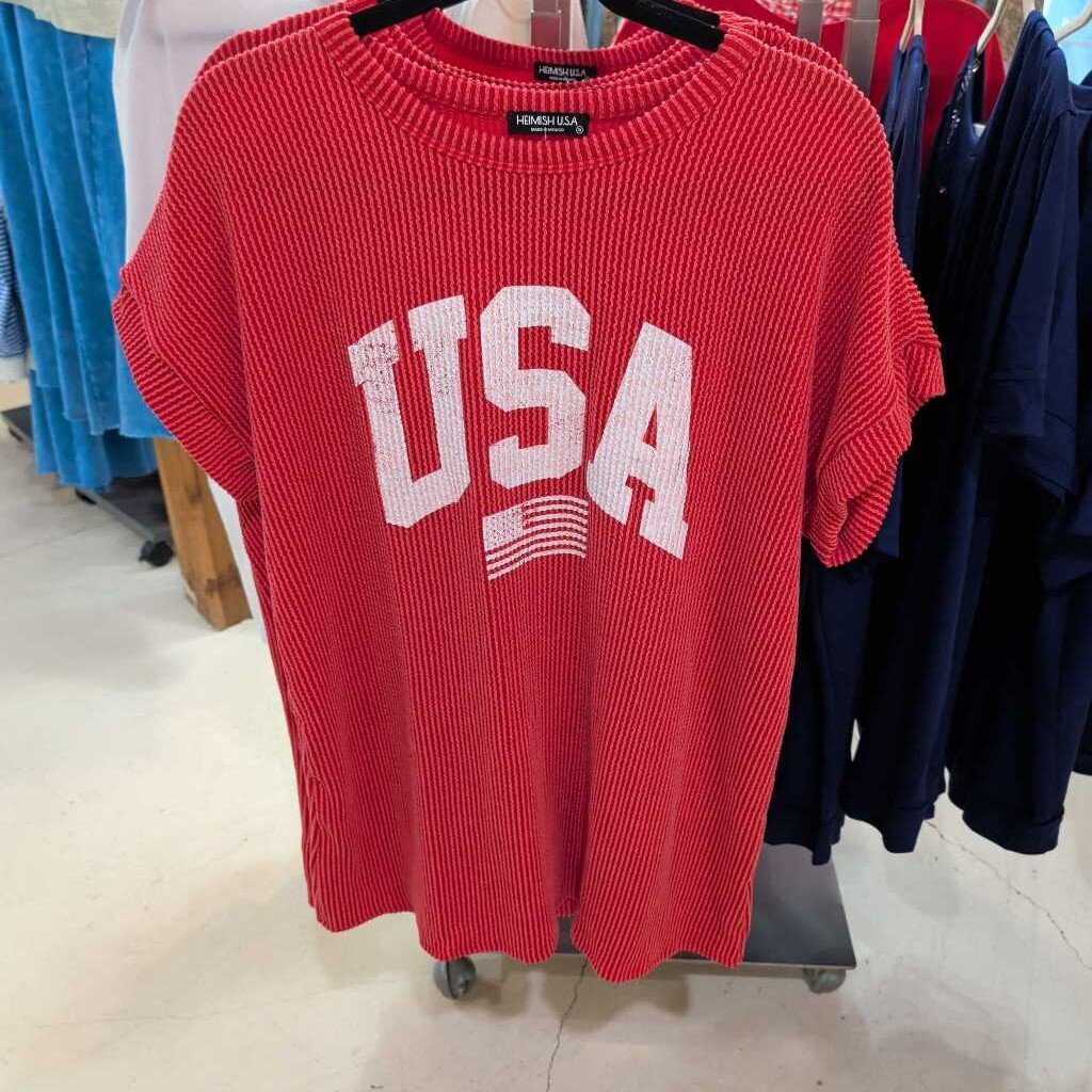 Heimish, Top,USA Ribbed