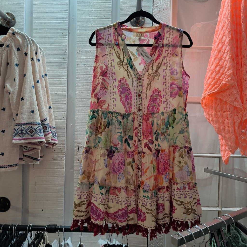 POL, Dress,Sleeveless Beaded Dress