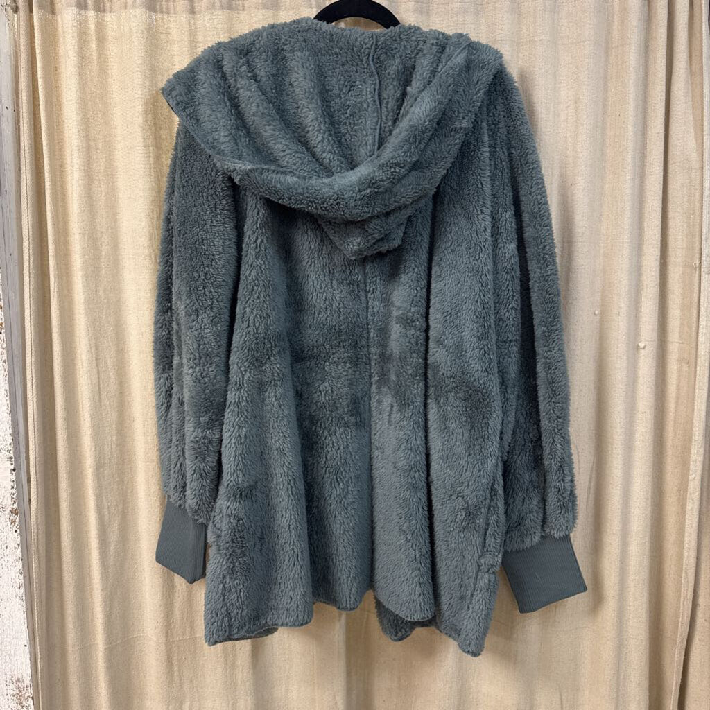 Hem & Thread, Outerwear,Fur Jacket w/Hood,Green,One Size