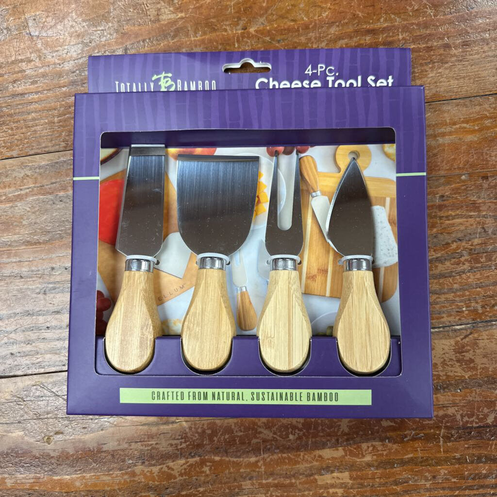 Totally Bamboo, Table Top,4 Piece Cheese Tool Set