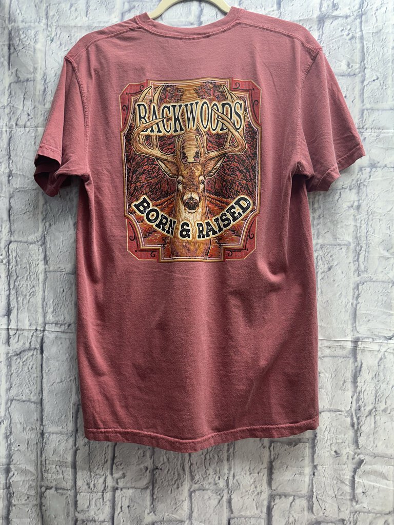 Top,Backwoods Buck T-Shirt,Burg